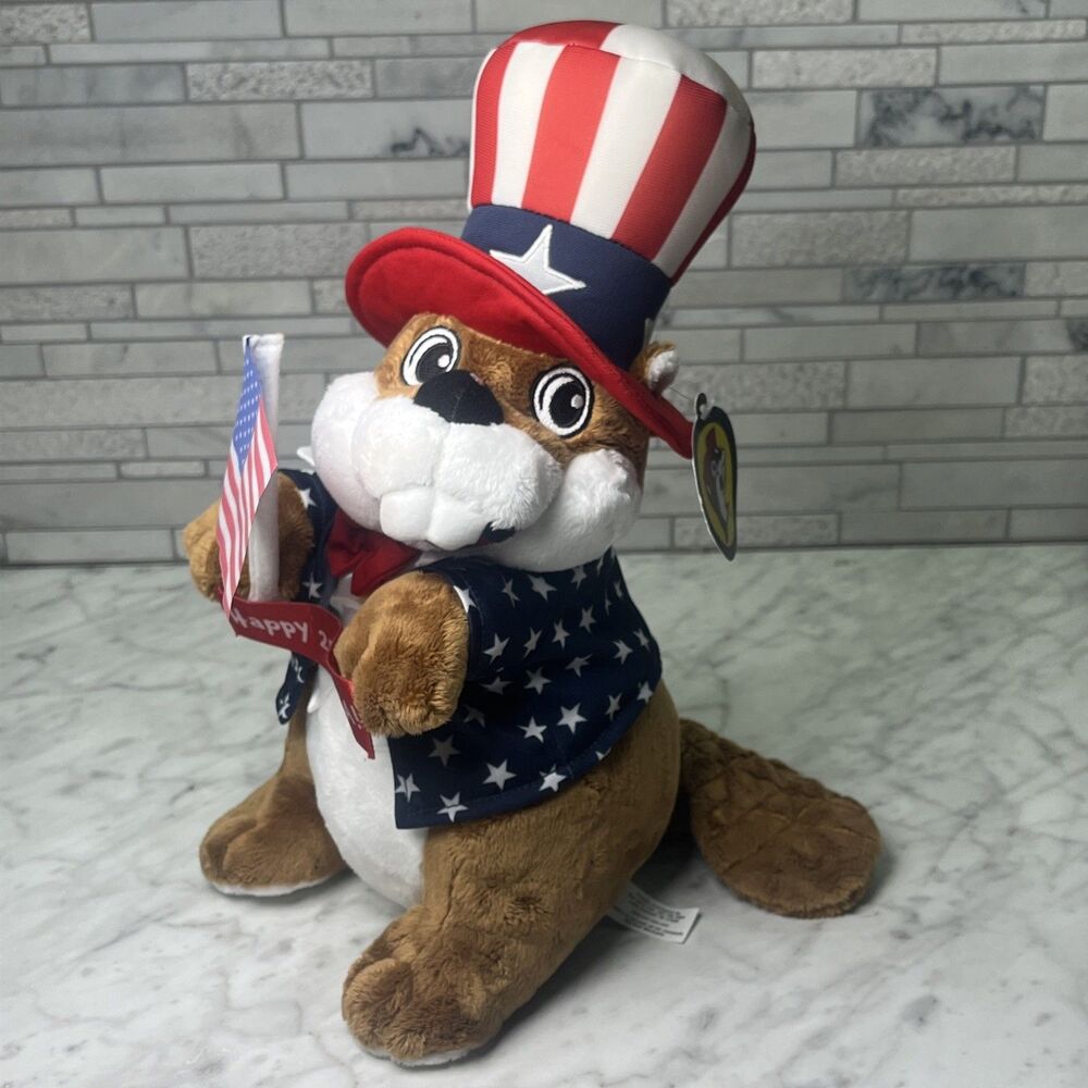 NEW! Buc-ee's Patriotic 250th Anniversary Edition Beaver Plush 2026 collectible